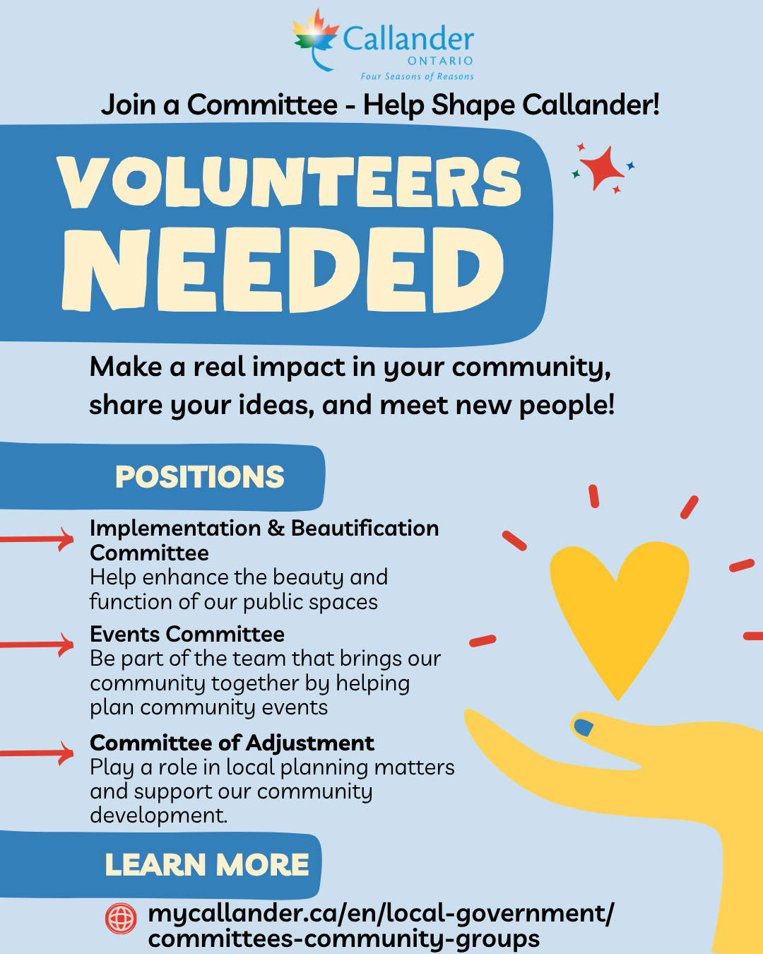 Volunteers Needed – Help Shape Callander! | News & Alerts ...